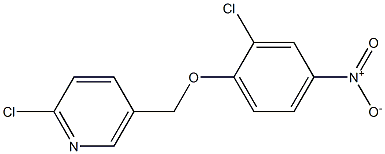 2-chloro-5-(2-chloro-4-nitrophenoxymethyl)pyridine 结构式