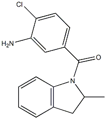 2-chloro-5-[(2-methyl-2,3-dihydro-1H-indol-1-yl)carbonyl]aniline,,结构式