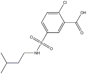 2-chloro-5-[(3-methylbutyl)sulfamoyl]benzoic acid Structure