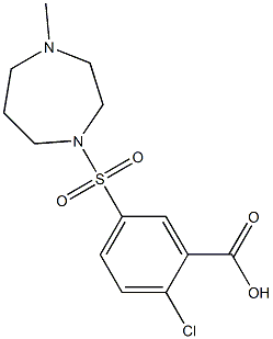 2-chloro-5-[(4-methyl-1,4-diazepane-1-)sulfonyl]benzoic acid