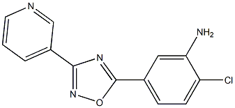 2-chloro-5-[3-(pyridin-3-yl)-1,2,4-oxadiazol-5-yl]aniline Struktur