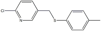 2-chloro-5-{[(4-methylphenyl)sulfanyl]methyl}pyridine,,结构式