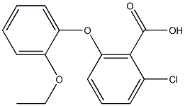 2-chloro-6-(2-ethoxyphenoxy)benzoic acid Struktur