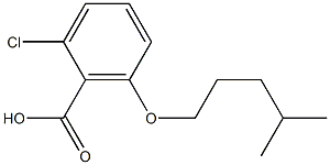 2-chloro-6-[(4-methylpentyl)oxy]benzoic acid Struktur