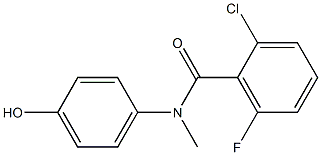 2-chloro-6-fluoro-N-(4-hydroxyphenyl)-N-methylbenzamide 化学構造式