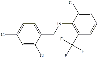  2-chloro-N-[(2,4-dichlorophenyl)methyl]-6-(trifluoromethyl)aniline