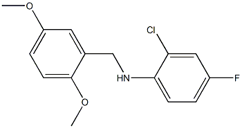 2-chloro-N-[(2,5-dimethoxyphenyl)methyl]-4-fluoroaniline 结构式