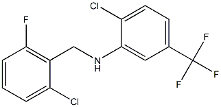 2-chloro-N-[(2-chloro-6-fluorophenyl)methyl]-5-(trifluoromethyl)aniline,,结构式