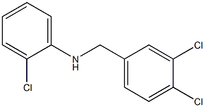 2-chloro-N-[(3,4-dichlorophenyl)methyl]aniline,,结构式