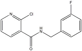 2-chloro-N-[(3-fluorophenyl)methyl]pyridine-3-carboxamide 化学構造式