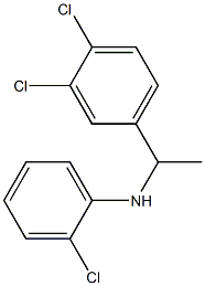 2-chloro-N-[1-(3,4-dichlorophenyl)ethyl]aniline,,结构式