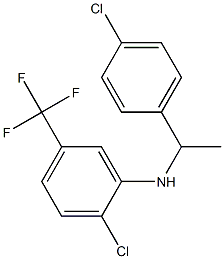 2-chloro-N-[1-(4-chlorophenyl)ethyl]-5-(trifluoromethyl)aniline Structure