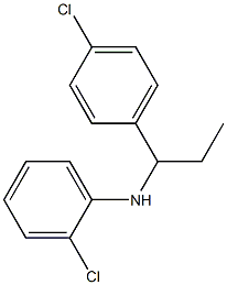 2-chloro-N-[1-(4-chlorophenyl)propyl]aniline,,结构式