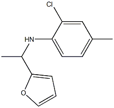 2-chloro-N-[1-(furan-2-yl)ethyl]-4-methylaniline,,结构式