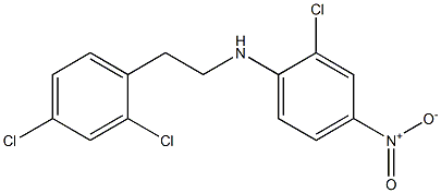 2-chloro-N-[2-(2,4-dichlorophenyl)ethyl]-4-nitroaniline,,结构式