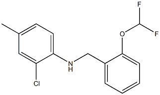 2-chloro-N-{[2-(difluoromethoxy)phenyl]methyl}-4-methylaniline Struktur