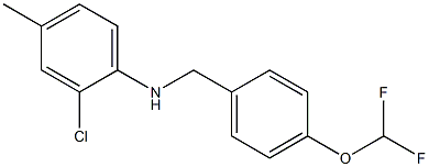 2-chloro-N-{[4-(difluoromethoxy)phenyl]methyl}-4-methylaniline Struktur