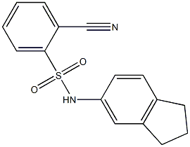 2-cyano-N-(2,3-dihydro-1H-inden-5-yl)benzene-1-sulfonamide Struktur