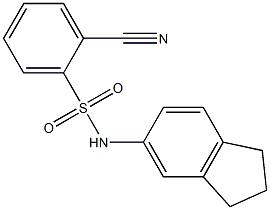 2-cyano-N-(2,3-dihydro-1H-inden-5-yl)benzene-1-sulfonamide,,结构式