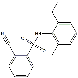 2-cyano-N-(2-ethyl-6-methylphenyl)benzene-1-sulfonamide|
