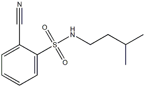 2-cyano-N-(3-methylbutyl)benzenesulfonamide Structure