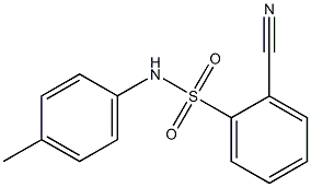 2-cyano-N-(4-methylphenyl)benzenesulfonamide,,结构式