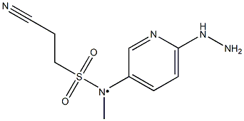 2-cyano-N-(6-hydrazinylpyridin-3-yl)-N-methylethane-1-sulfonamido 结构式