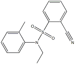 2-cyano-N-ethyl-N-(2-methylphenyl)benzene-1-sulfonamide