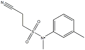 2-cyano-N-methyl-N-(3-methylphenyl)ethane-1-sulfonamido,,结构式
