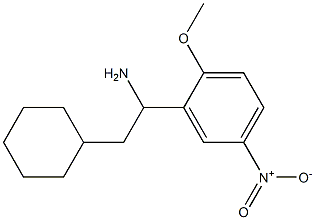 2-cyclohexyl-1-(2-methoxy-5-nitrophenyl)ethan-1-amine,,结构式