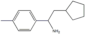 2-cyclopentyl-1-(4-methylphenyl)ethan-1-amine,,结构式