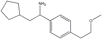 2-cyclopentyl-1-[4-(2-methoxyethyl)phenyl]ethan-1-amine,,结构式