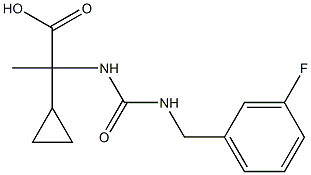 2-cyclopropyl-2-({[(3-fluorobenzyl)amino]carbonyl}amino)propanoic acid Struktur