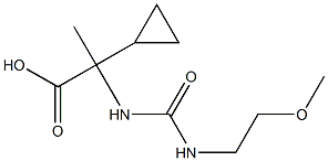 2-cyclopropyl-2-{[(2-methoxyethyl)carbamoyl]amino}propanoic acid,,结构式