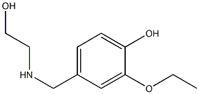 2-ethoxy-4-{[(2-hydroxyethyl)amino]methyl}phenol,,结构式
