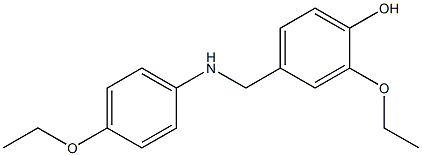 2-ethoxy-4-{[(4-ethoxyphenyl)amino]methyl}phenol 化学構造式