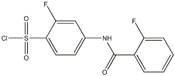 2-fluoro-4-[(2-fluorobenzene)amido]benzene-1-sulfonyl chloride,,结构式