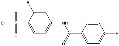 2-fluoro-4-[(4-fluorobenzene)amido]benzene-1-sulfonyl chloride|