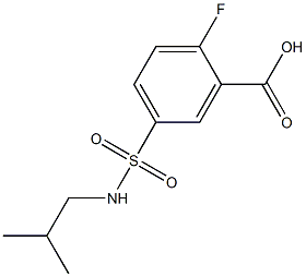 2-fluoro-5-[(2-methylpropyl)sulfamoyl]benzoic acid Structure