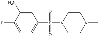 2-fluoro-5-[(4-methylpiperazine-1-)sulfonyl]aniline 化学構造式