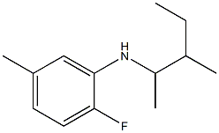 2-fluoro-5-methyl-N-(3-methylpentan-2-yl)aniline Structure