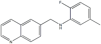 2-fluoro-5-methyl-N-(quinolin-6-ylmethyl)aniline Structure