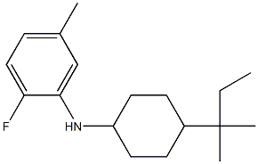 2-fluoro-5-methyl-N-[4-(2-methylbutan-2-yl)cyclohexyl]aniline Structure