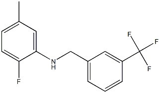 2-fluoro-5-methyl-N-{[3-(trifluoromethyl)phenyl]methyl}aniline Structure