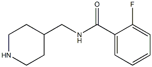 2-fluoro-N-(piperidin-4-ylmethyl)benzamide 化学構造式