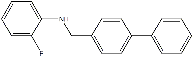 2-fluoro-N-[(4-phenylphenyl)methyl]aniline Structure