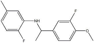 2-fluoro-N-[1-(3-fluoro-4-methoxyphenyl)ethyl]-5-methylaniline,,结构式