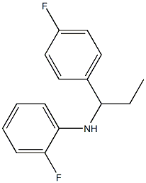 2-fluoro-N-[1-(4-fluorophenyl)propyl]aniline,,结构式