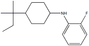 2-fluoro-N-[4-(2-methylbutan-2-yl)cyclohexyl]aniline,,结构式