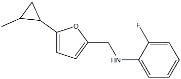 2-fluoro-N-{[5-(2-methylcyclopropyl)furan-2-yl]methyl}aniline Structure